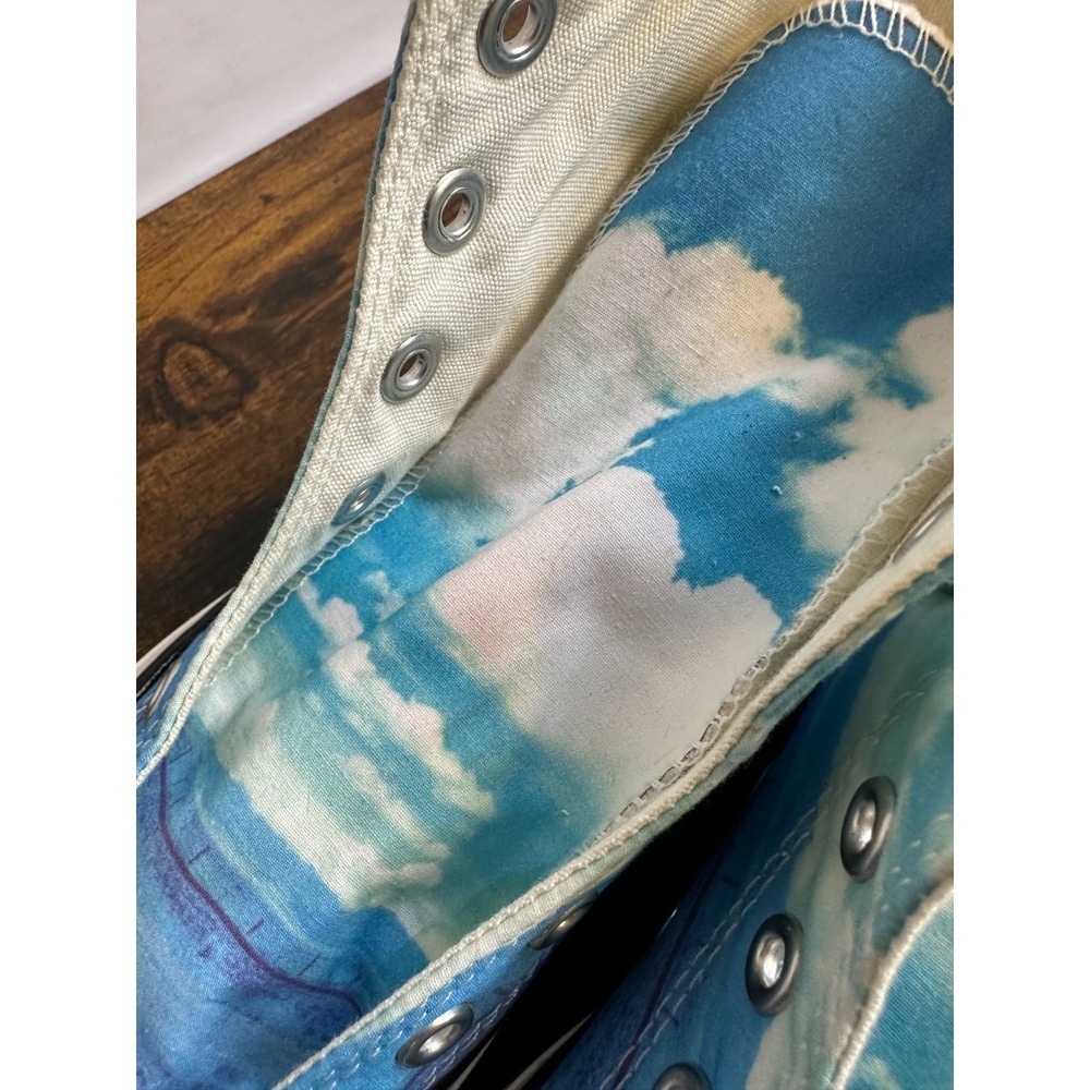 Converse Chuck Taylor All Star High Top Sky Cloud Print Blue Womens 7 551007C - Picture 10 of 16